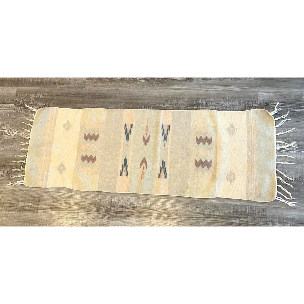 Handwoven Wool Southwestern Table Runner 16.75" x 46"‎ Santa Fe Desert Decor